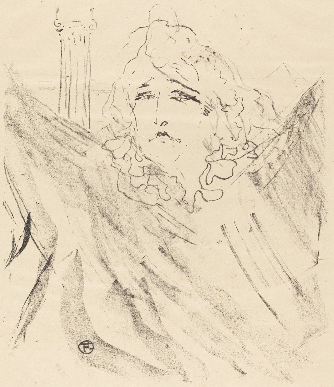 Sarah Bernhardt i "Cleopatra" (Sarah Bernhardt i "Cleopatra") af Henri de Toulouse Lautrec