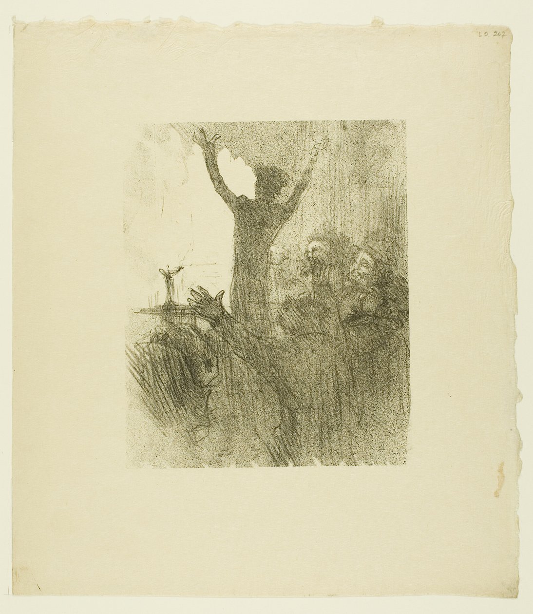 Schlomé Fuss i synagogen, fra Au Pied du Sinaï af Henri de Toulouse Lautrec