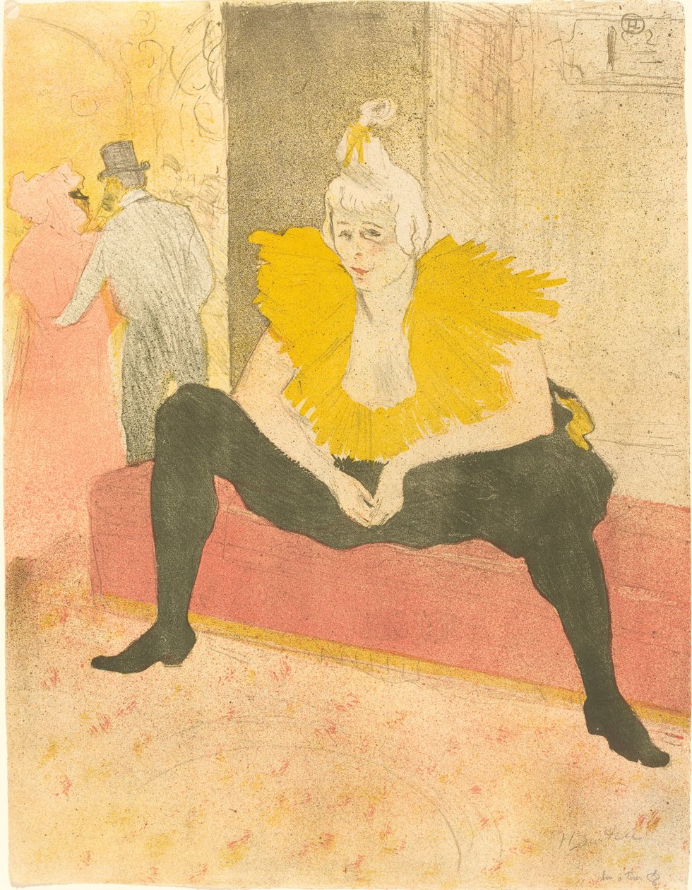 Siddende klovne (La Clownesse assise) af Henri de Toulouse Lautrec