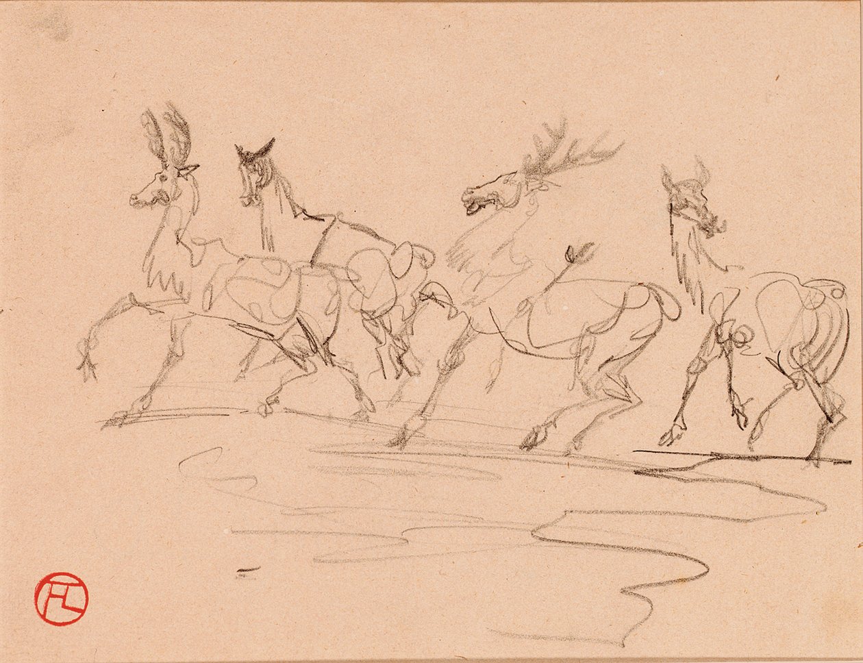 Hjorte og Hinder af Henri de Toulouse Lautrec