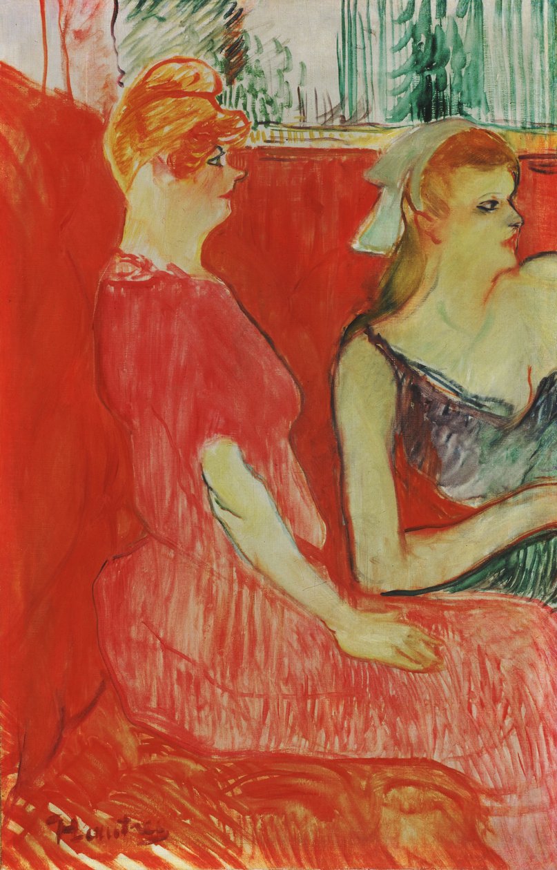 Studie til I salonen på Rue des Moulins af Henri de Toulouse Lautrec