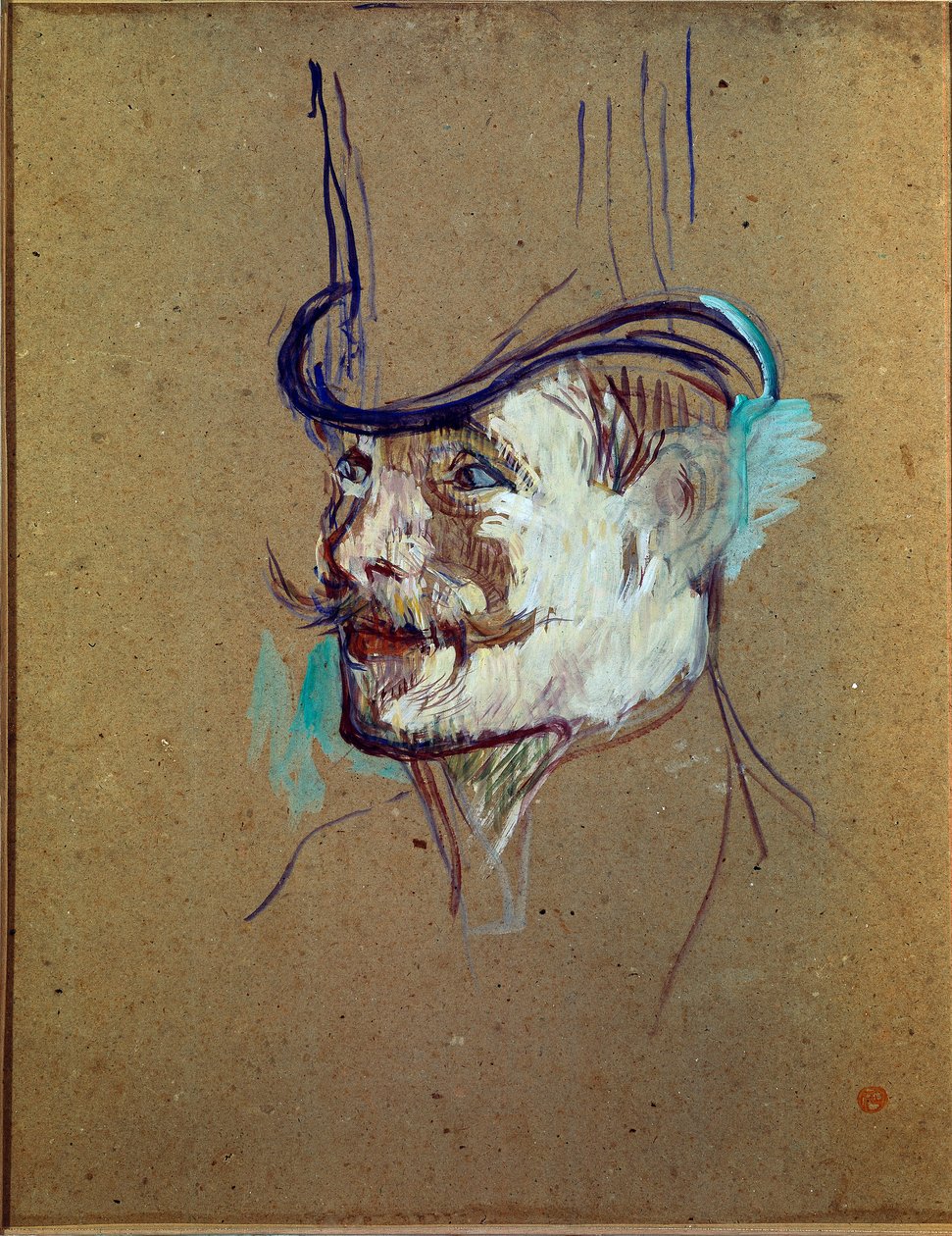 Undersøgelse for Mr. Warner. Tegning af Henri de Toulouse-Lautrec (Toulouse Lautrec af Henri de Toulouse Lautrec