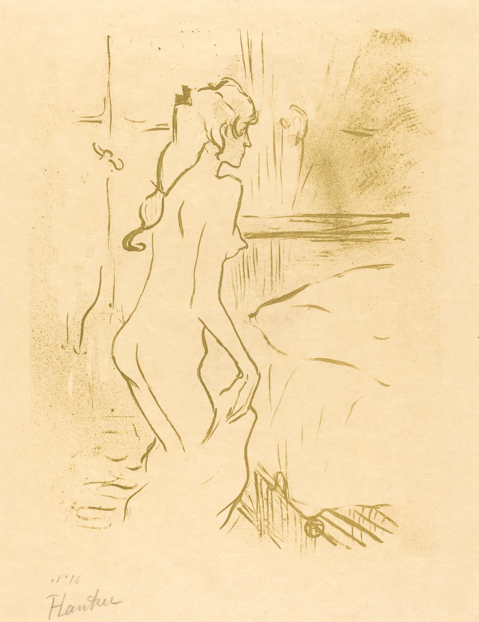 Studie af en kvinde Etude de femme, 1893. af Henri de Toulouse Lautrec