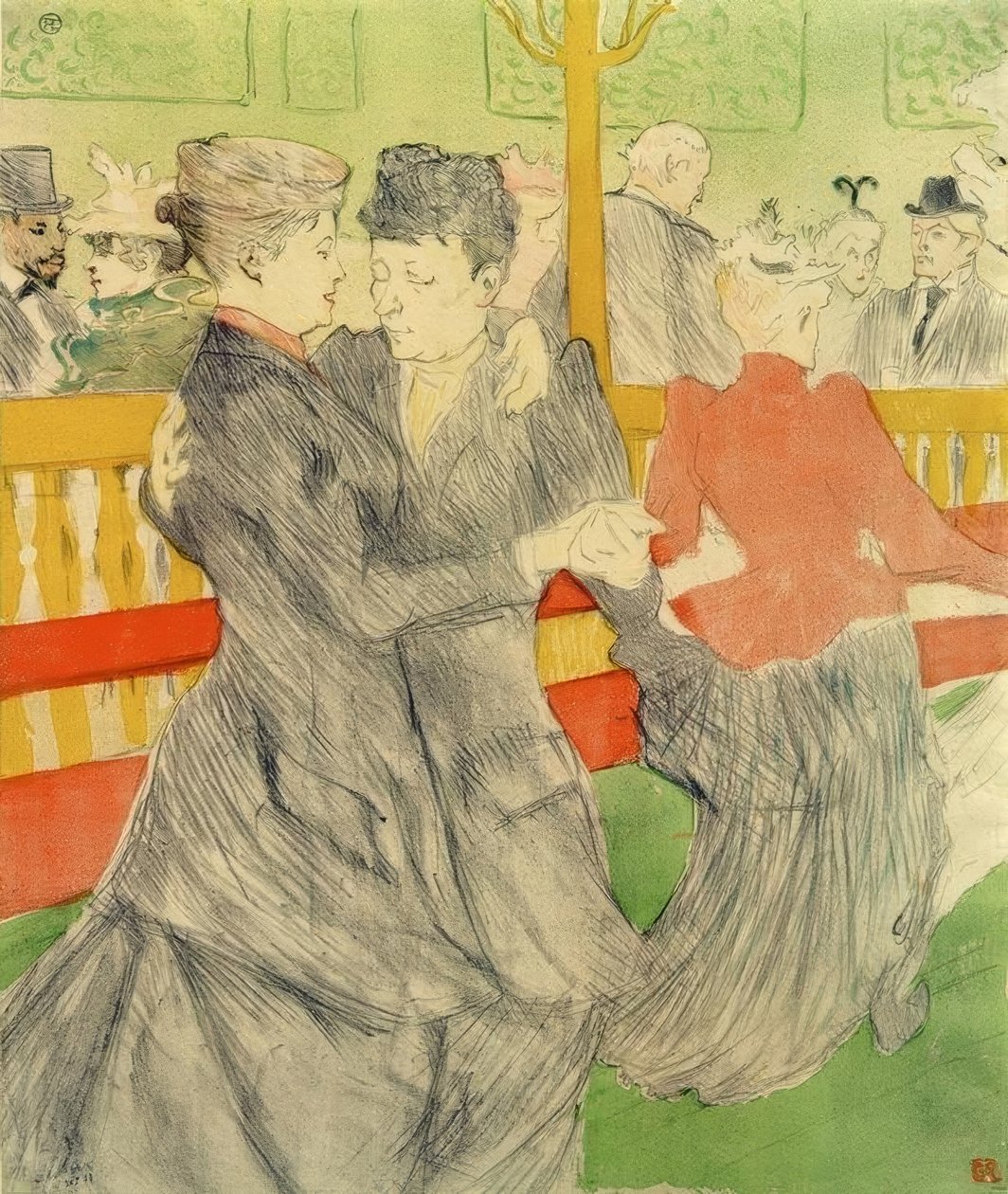 Dans i Moulin Rouge af Henri de Toulouse Lautrec