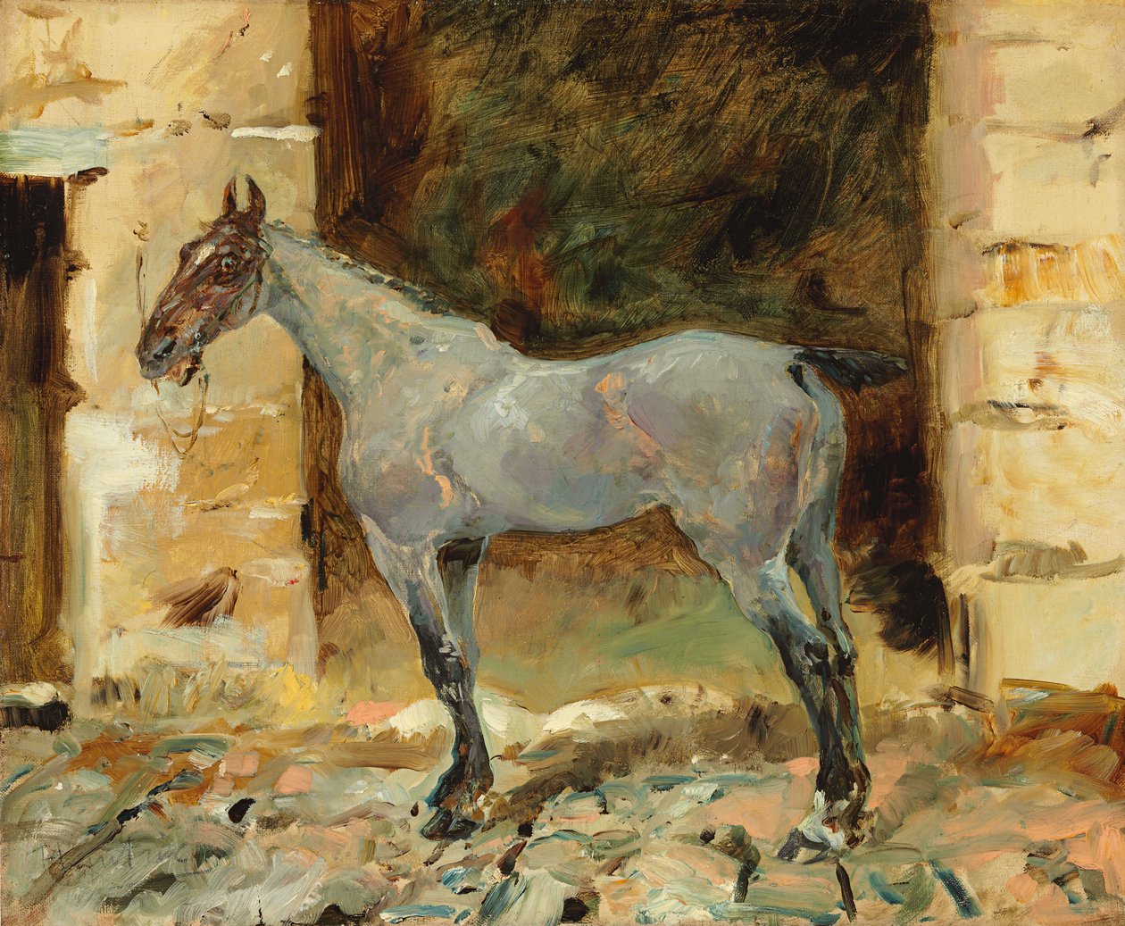 Bundet Hest; Cheval attache, ca. 1881 af Henri de Toulouse Lautrec