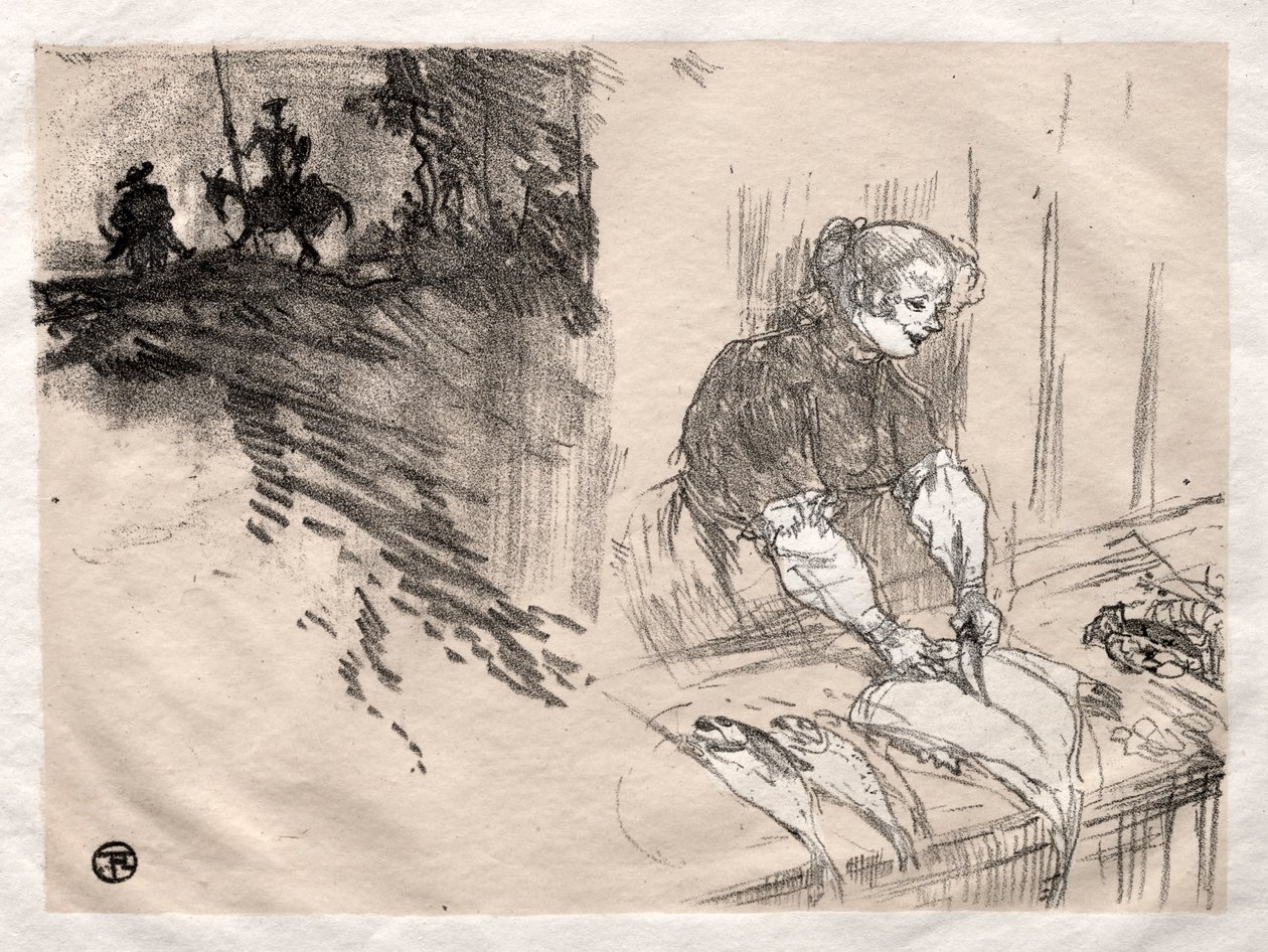 The Brief Joys: Cover, 1897. af Henri de Toulouse-Lautrec