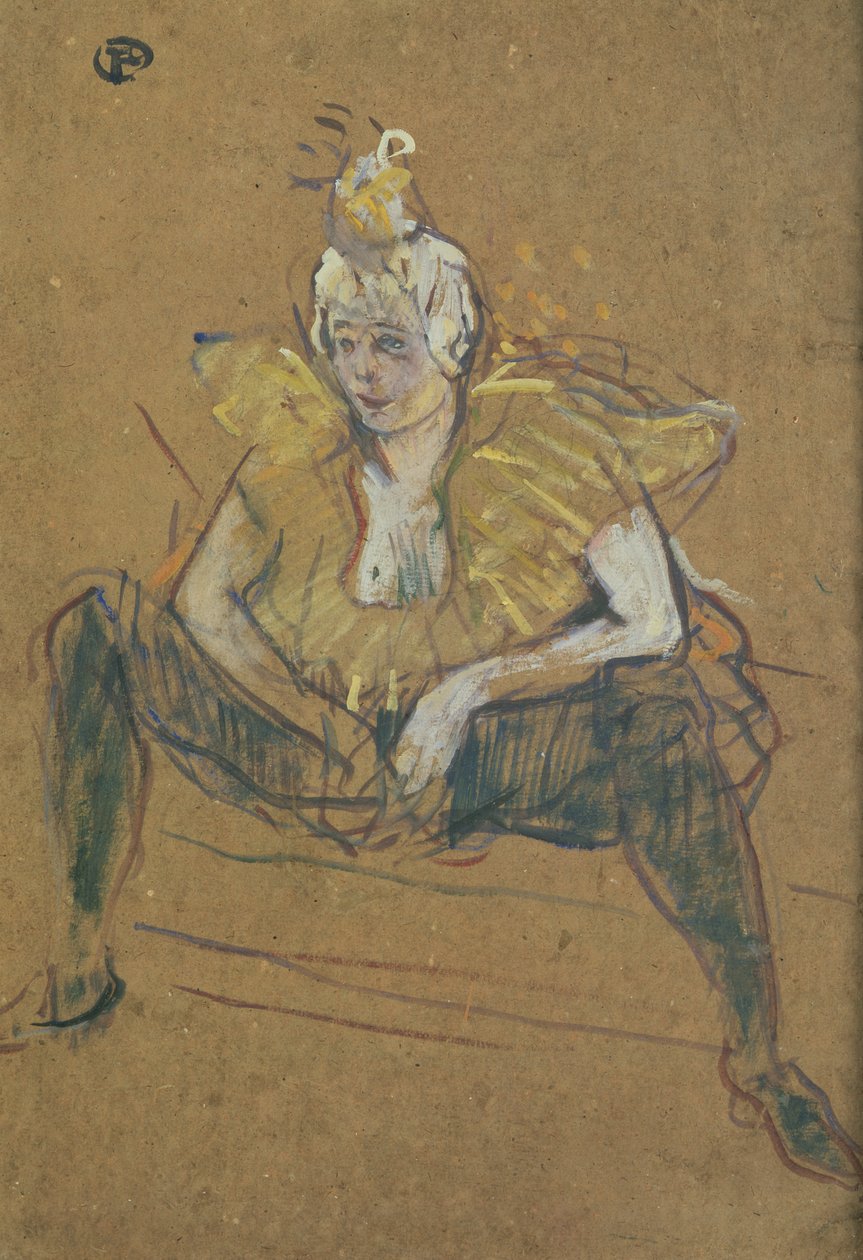 Klovheden Cha-U-Kao siddende, 1895 af Henri de Toulouse Lautrec
