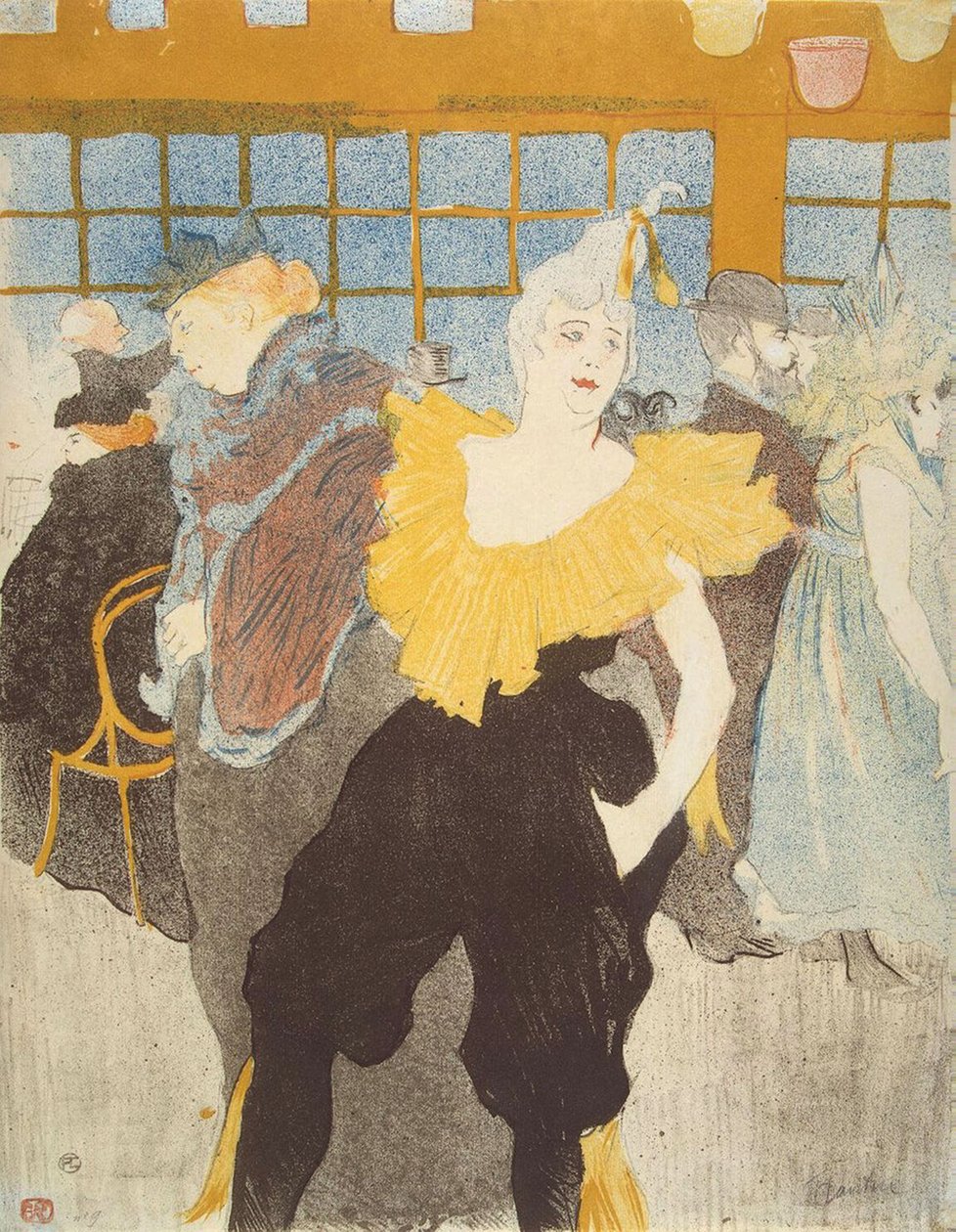 Klovnessen i Moulin Rouge af Henri de Toulouse Lautrec