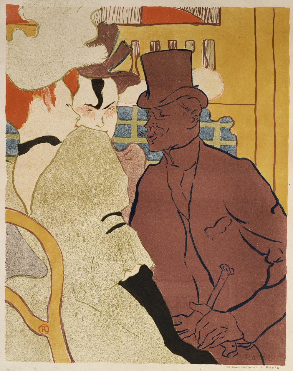 Englænderen ved Moulin Rouge, 1892 af Henri de Toulouse Lautrec