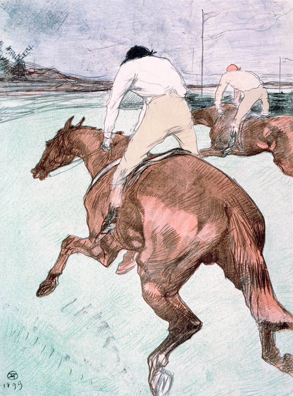 The Jockey, 1899 (farvelitografi) af Henri de Toulouse Lautrec