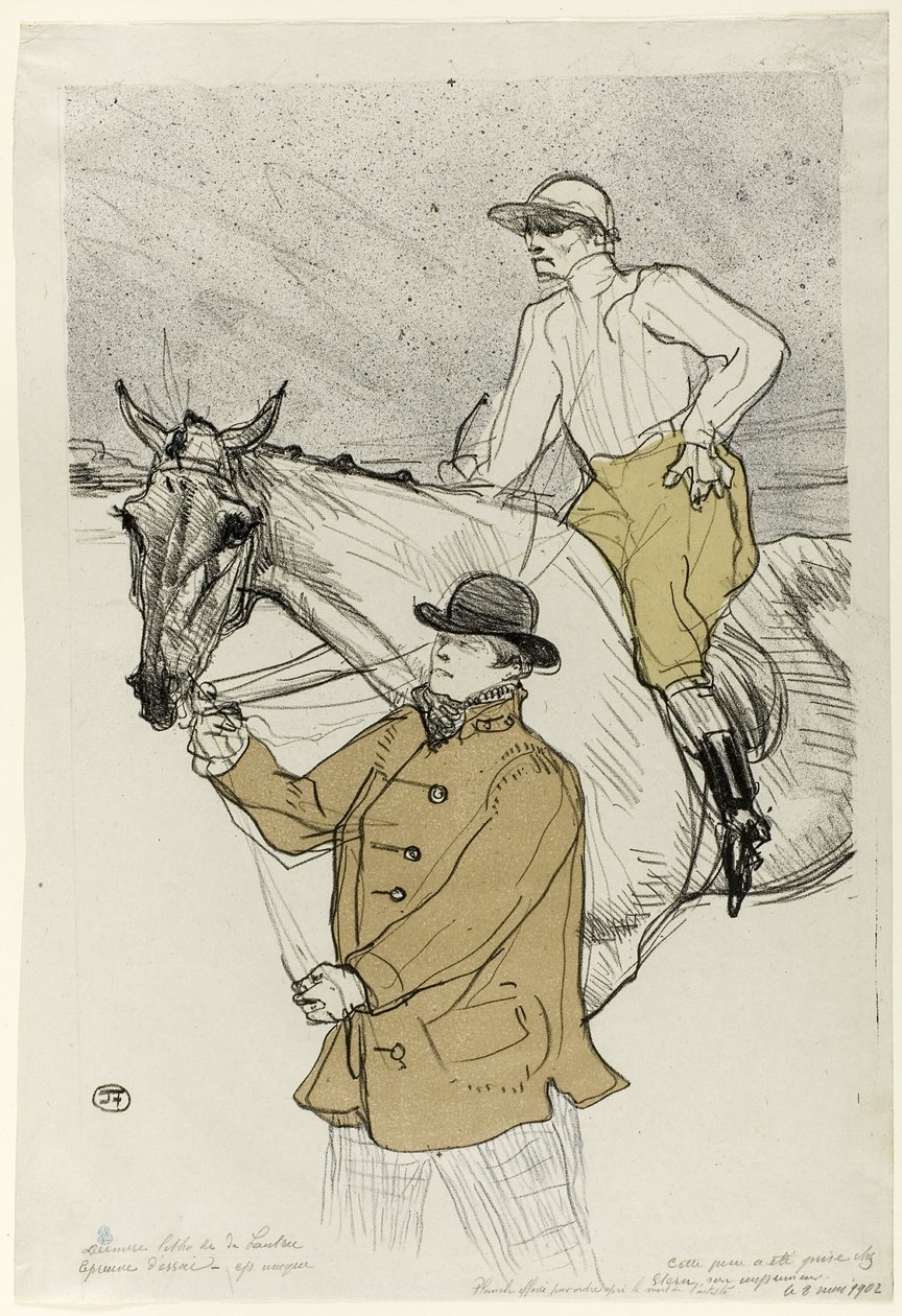 Jockeyen går til posten af Henri de Toulouse Lautrec