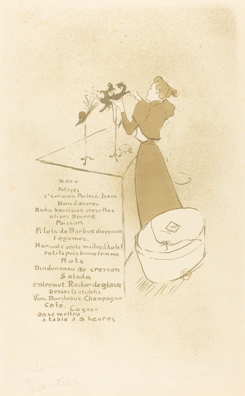 The Milliner (The Milliner - Renée Vert) af Henri de Toulouse Lautrec