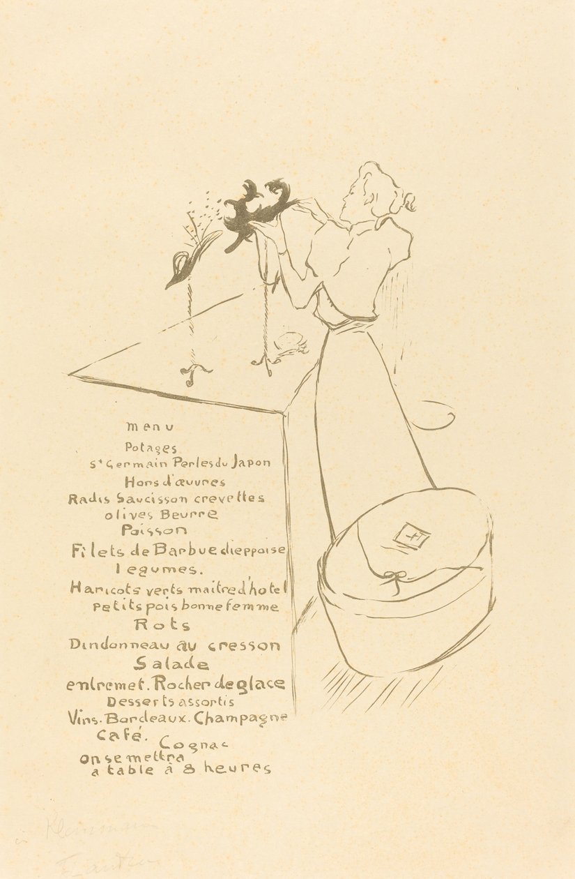 The Milliner (The Milliner - Renée Vert) af Henri de Toulouse Lautrec