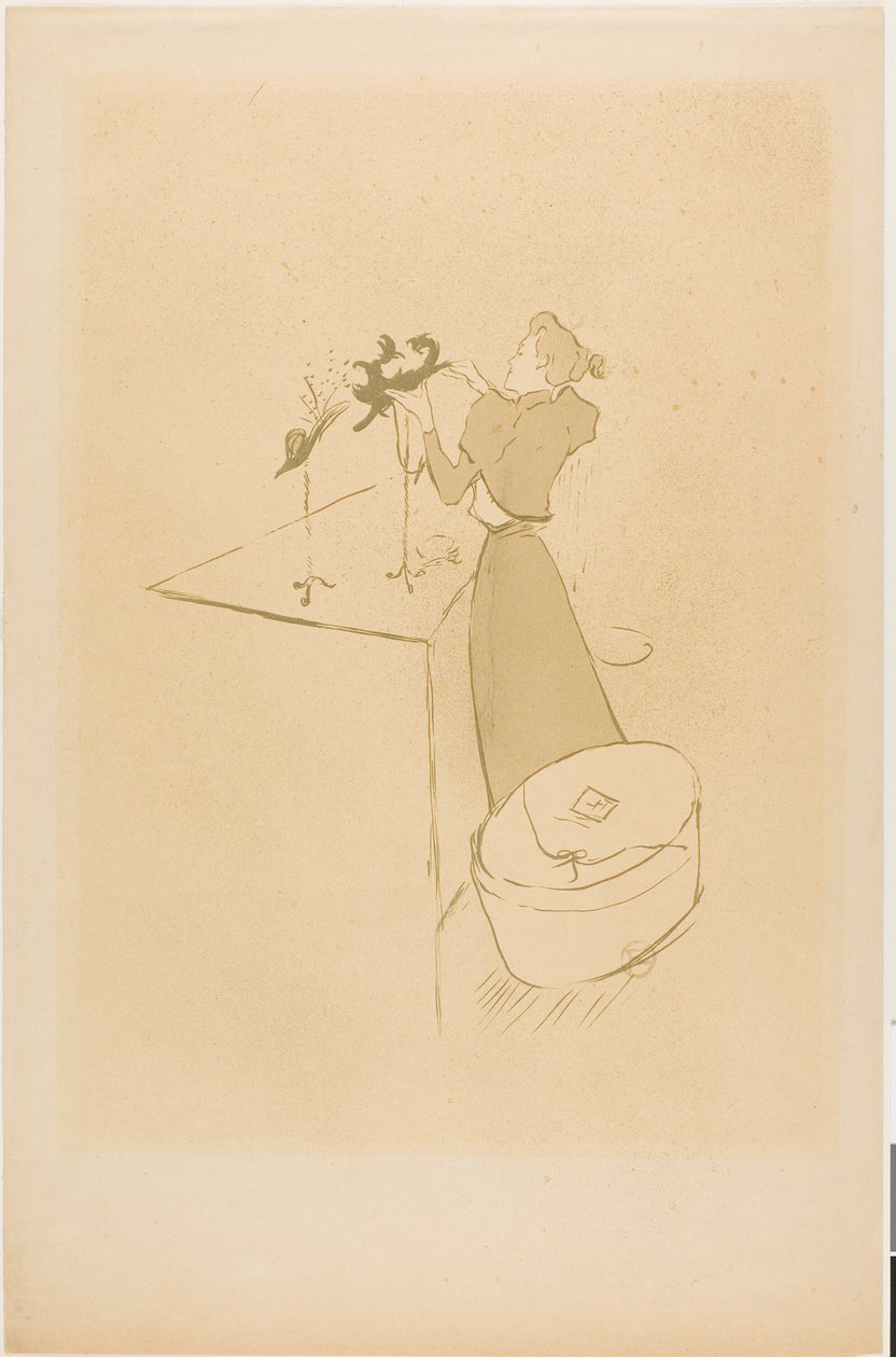 The Milliner, Renée Vert af Henri de Toulouse Lautrec