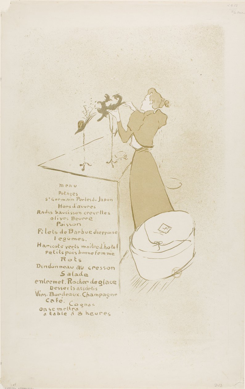 The Milliner, Renée Vert af Henri de Toulouse Lautrec
