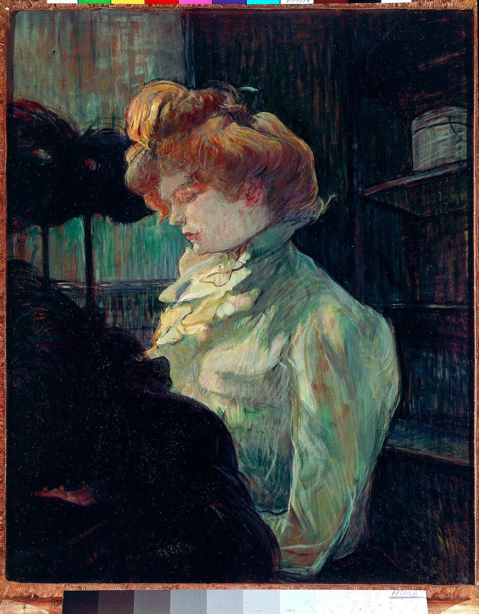 Modisten. Portræt af Madame Louise Blouet (olie på lærred af Henri de Toulouse Lautrec