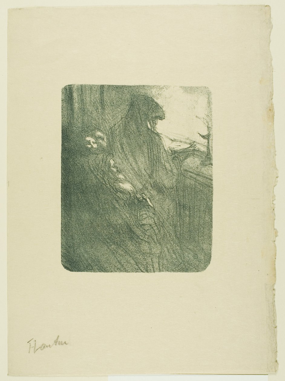 De gamle flirter, fra Melodier af Désiré Dihau af Henri de Toulouse Lautrec