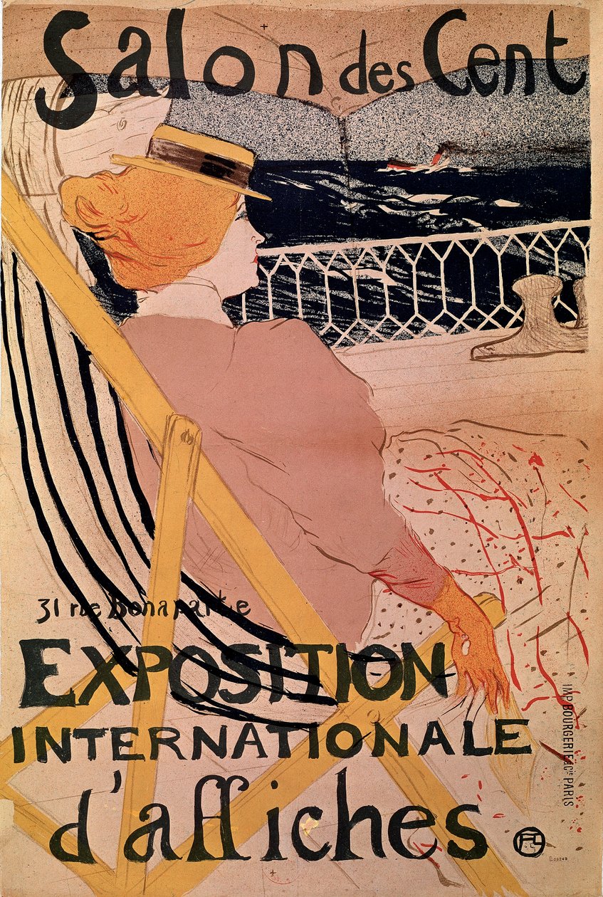 Passageren af n. 54 Plakat til “Salon des Hundred”, international plakatudstilling. Litografi af Henri de Toulouse-Lautrec (Toulouse Lautrec) (1864-1901) 1896 Paris, B.N. af Henri de Toulouse Lautrec