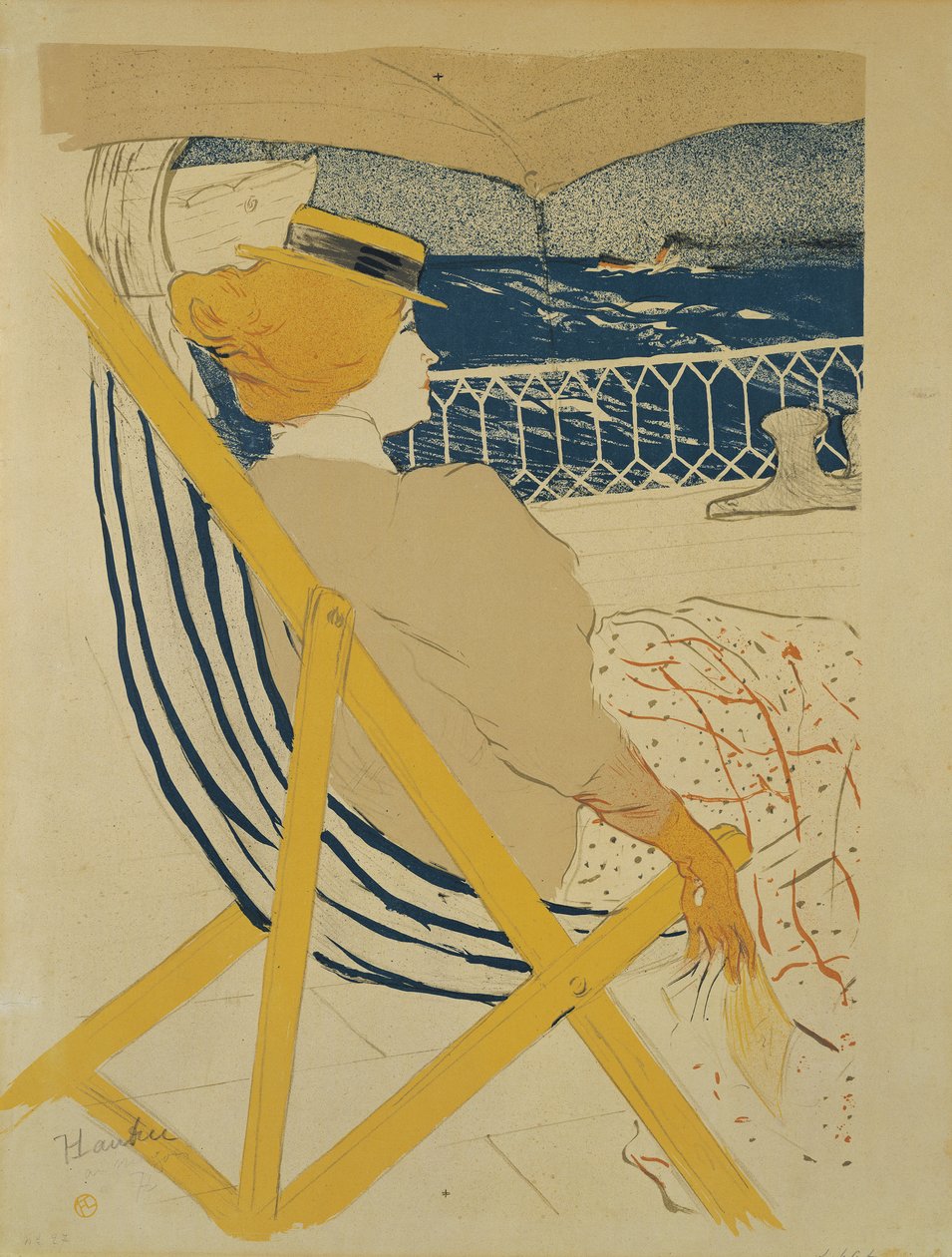 Passageren i kabine 54 - Yachting, 1895 af Henri de Toulouse Lautrec