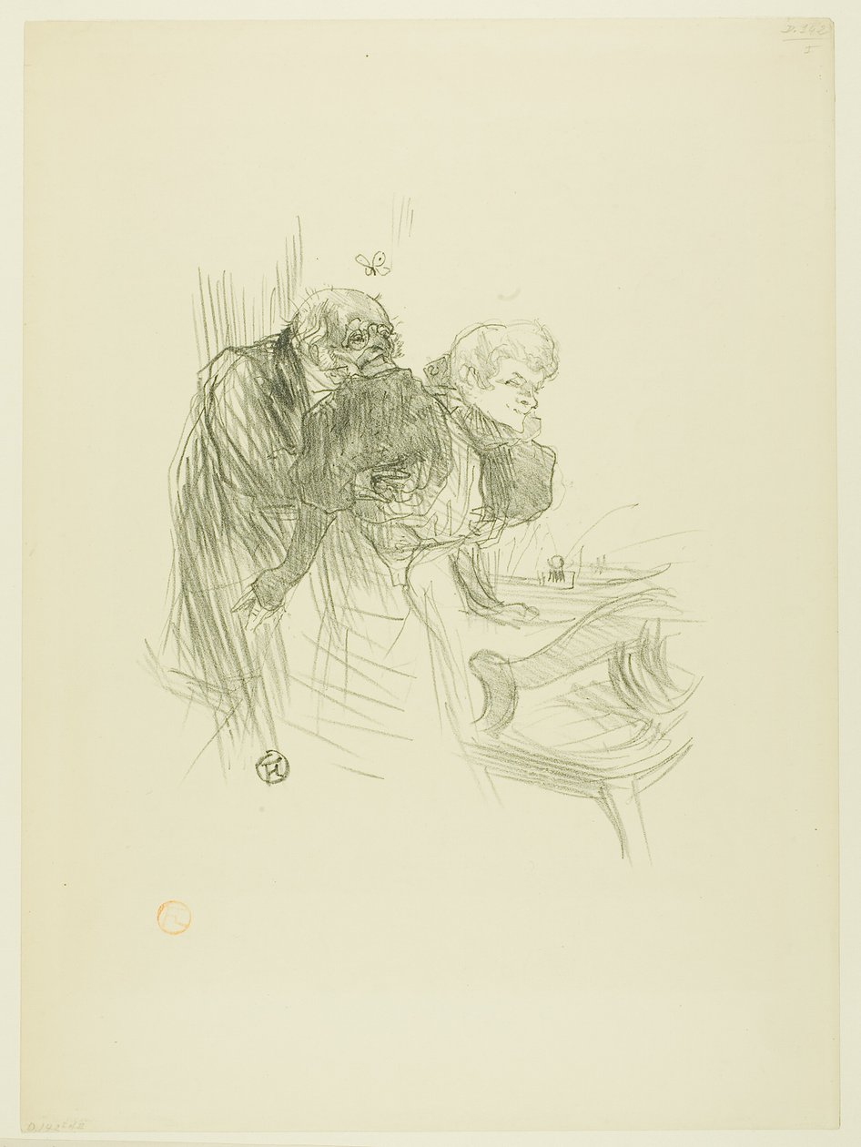 De polske jøders bøn, fra Au Pied du Sinaï af Henri de Toulouse Lautrec