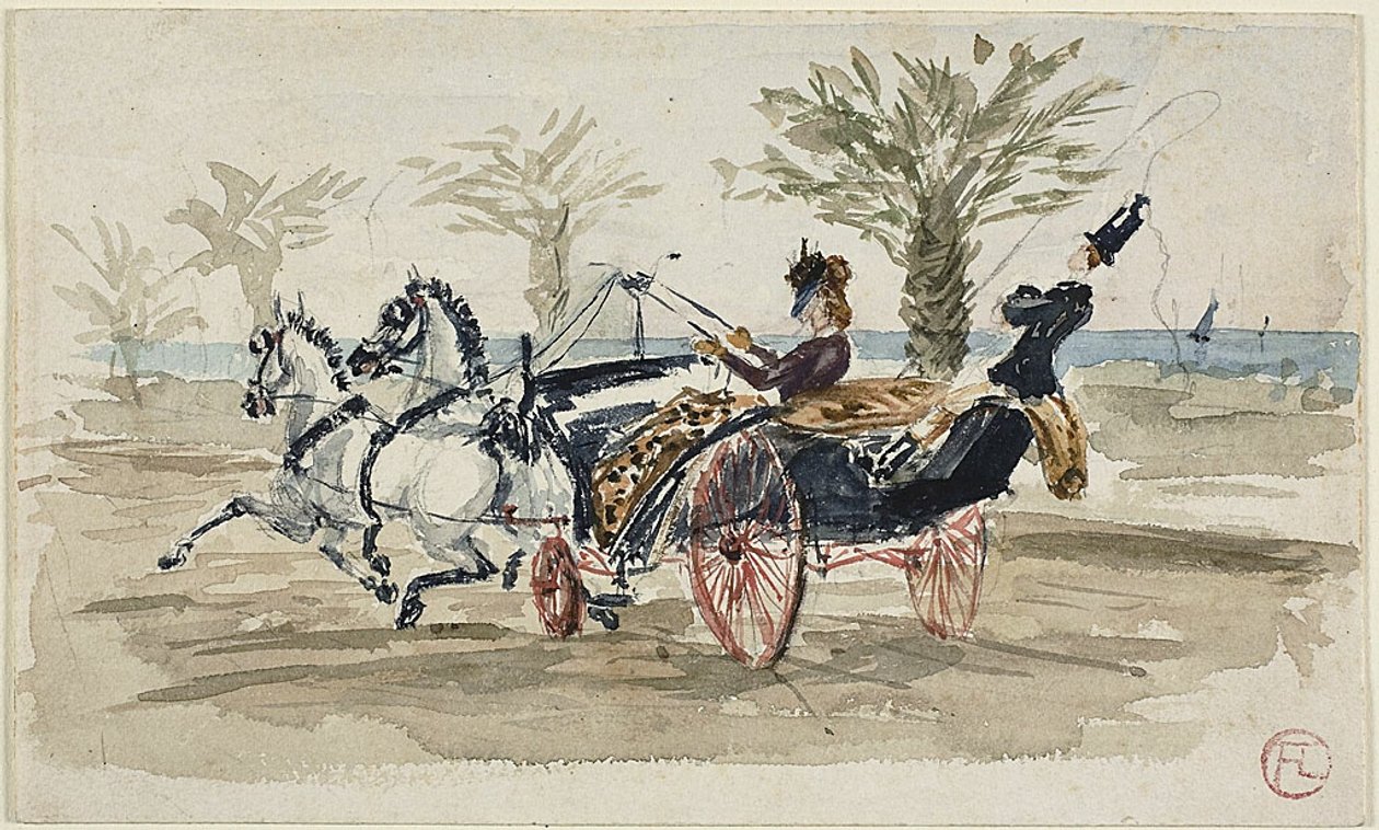 Promenade des Anglais i Nice af Henri de Toulouse Lautrec