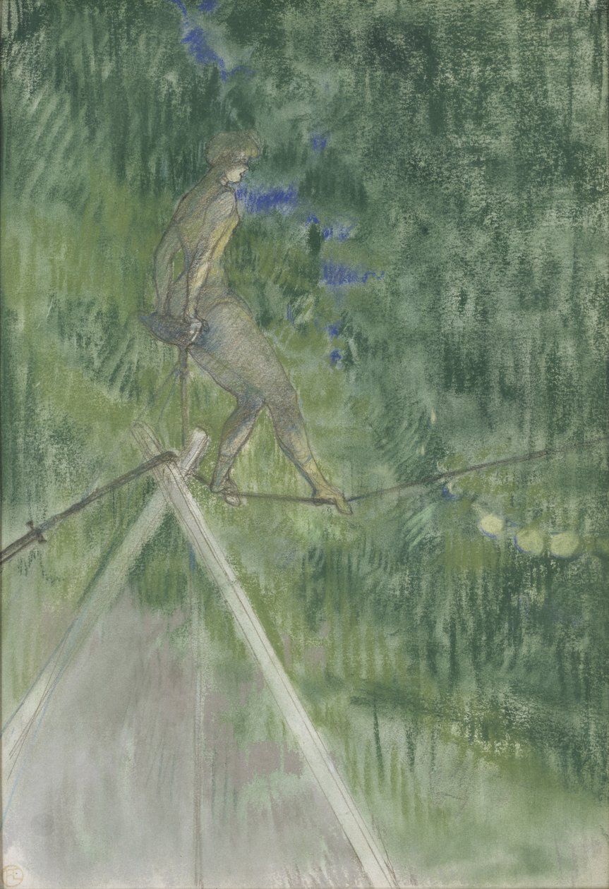 The Rope Dancer (pastel) af Henri de Toulouse Lautrec