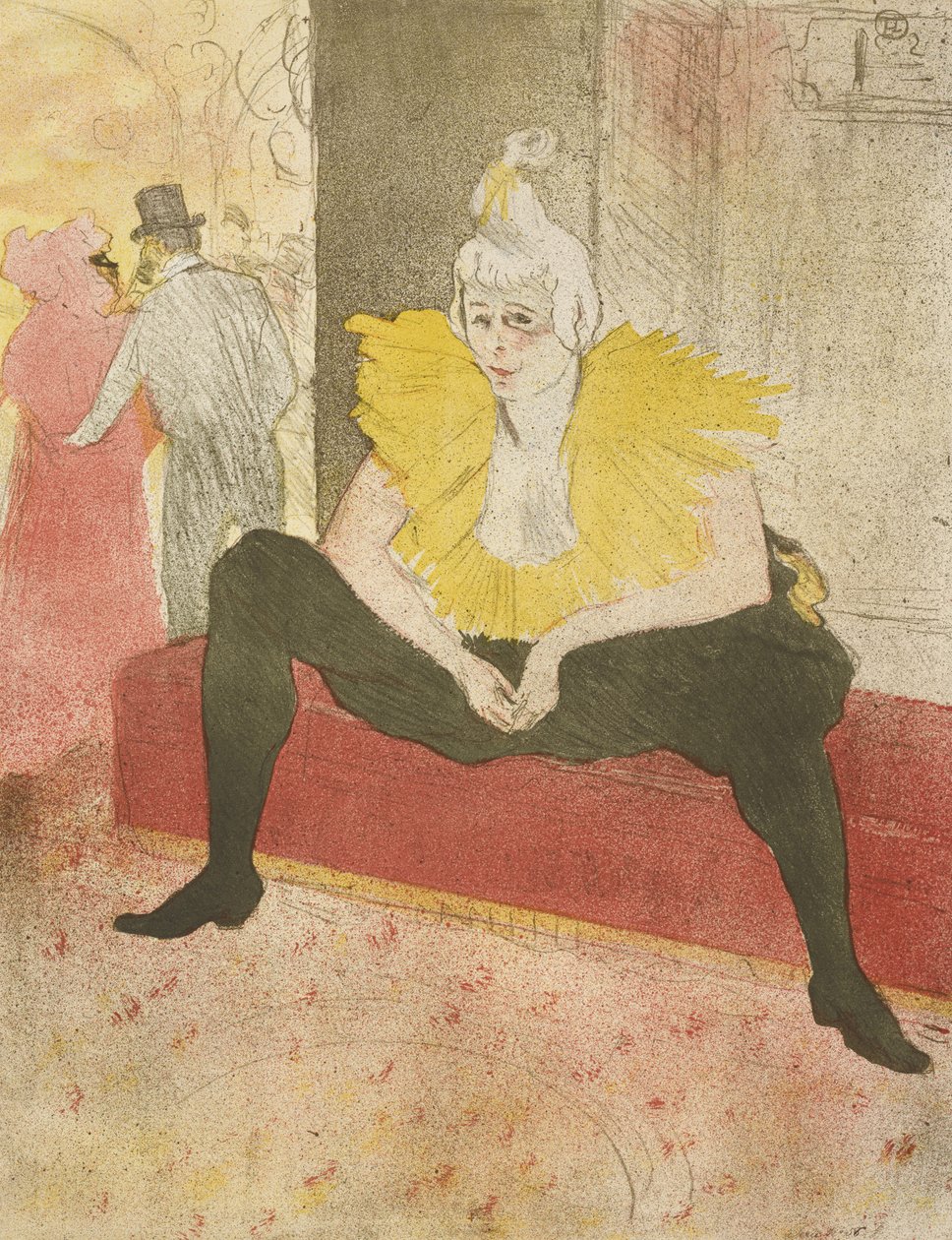 Den siddende klovne af Henri de Toulouse Lautrec