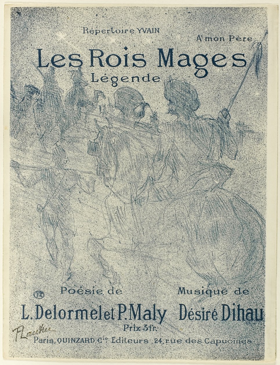 De tre vise mænd af Henri de Toulouse Lautrec