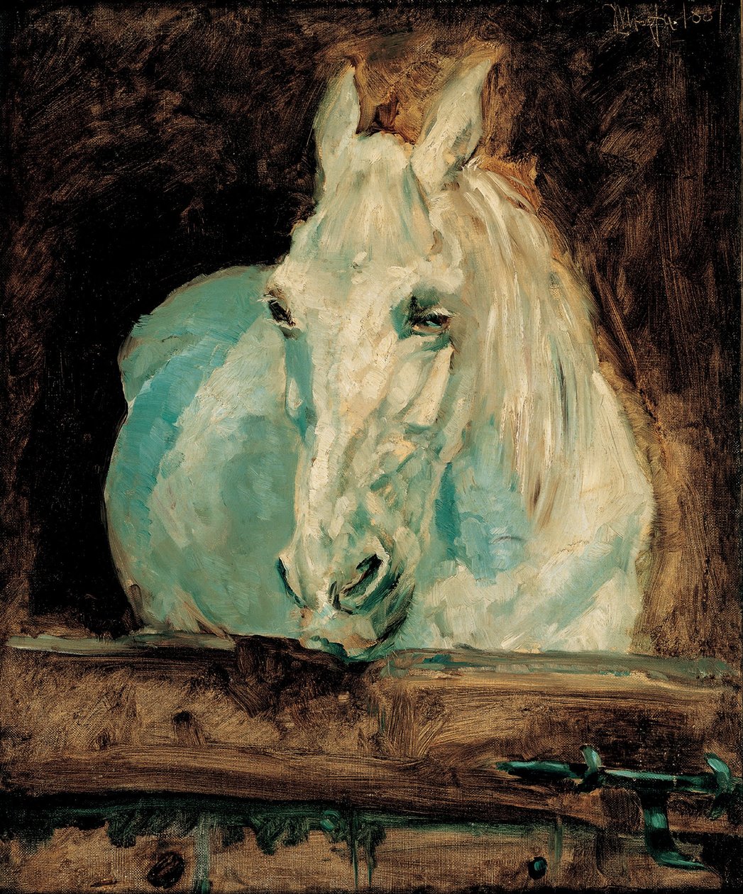 Den hvide hest "Gazelle", 1881 af Henri de Toulouse Lautrec