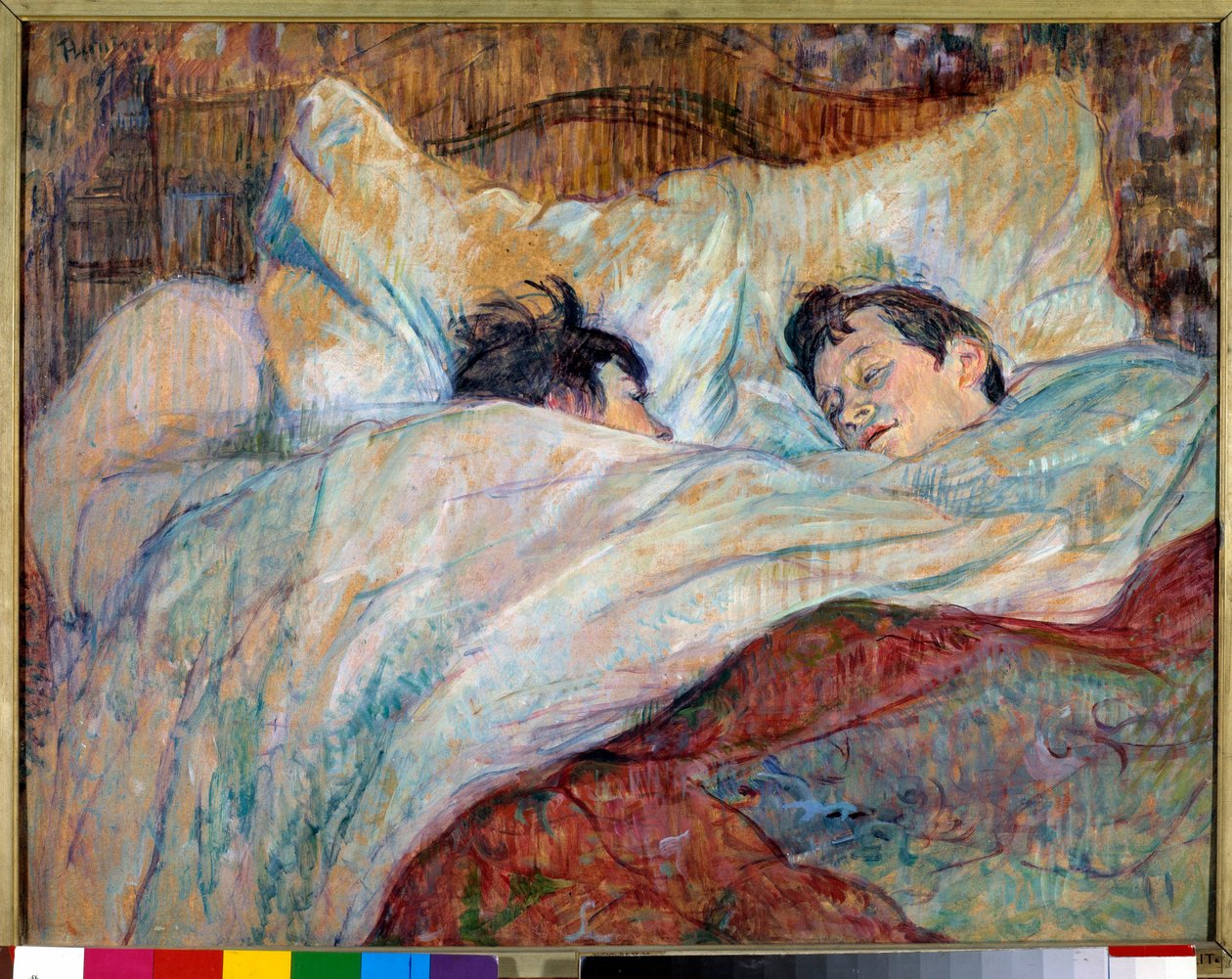 Sengen To sovende børn. Olie på pap af Henri de Toulouse Lautrec (1864-1901) 1892 Dim. 0,54x0,7 m Paris, musee d