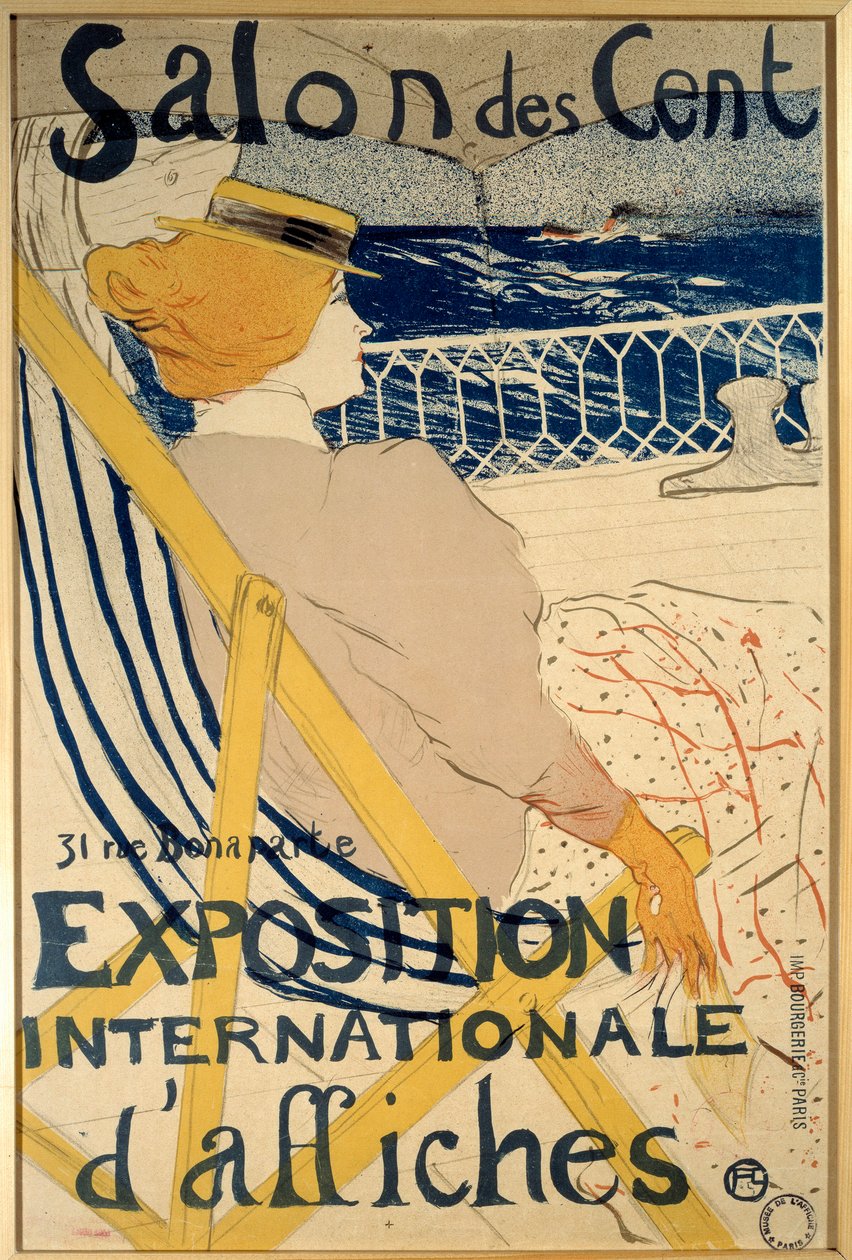 Passageren på 54-yachtturen. Plakat til Salon des Cents, 31 rue Bonaparte i Paris (international plakatudstilling). Plakat af Henri De Toulouse Lautrec (1864-1901) af Henri de Toulouse Lautrec