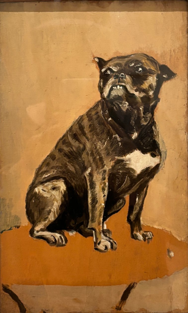 Touc, siddende på et bord af Henri de Toulouse Lautrec