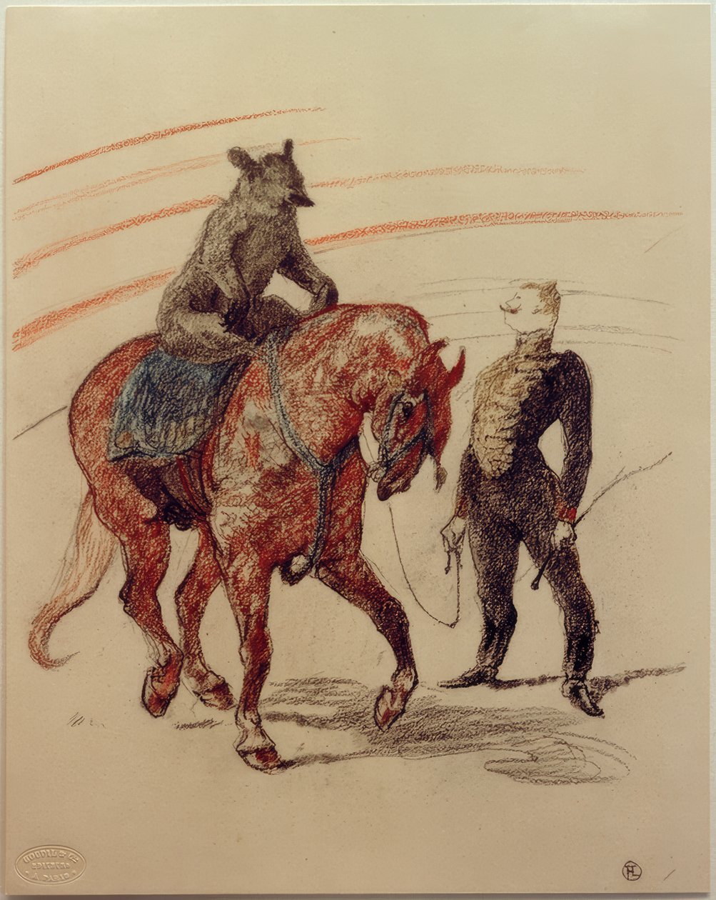 Bear arbejde på panelet af Henri de Toulouse Lautrec