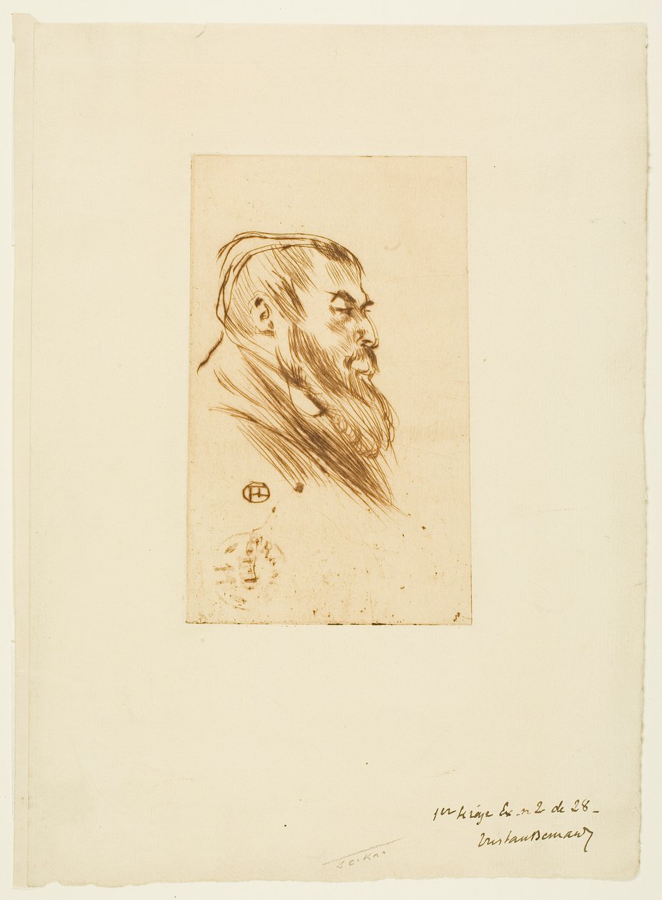 Tristan Bernard af Henri de Toulouse Lautrec