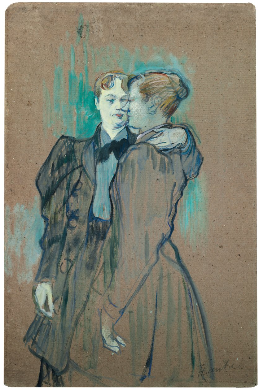 To kvinder valser; To valsende kvinder, 1894 af Henri de Toulouse Lautrec