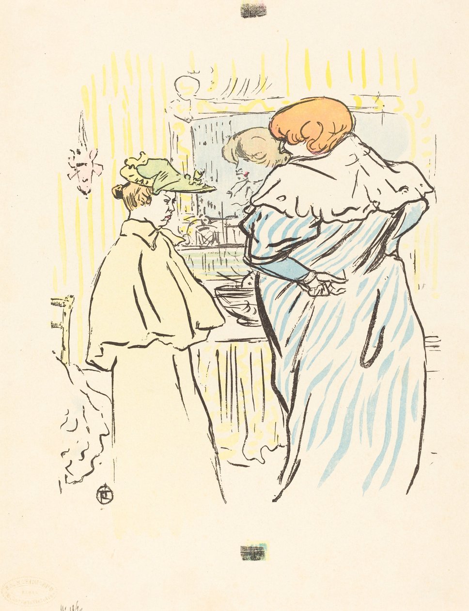 To kvinder foran et spejl. af Henri de Toulouse Lautrec