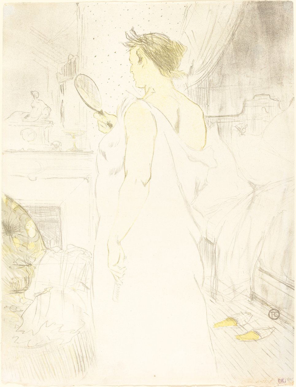 Kvinde ved spejlet Kvinde med spejl, 1896. af Henri de Toulouse Lautrec