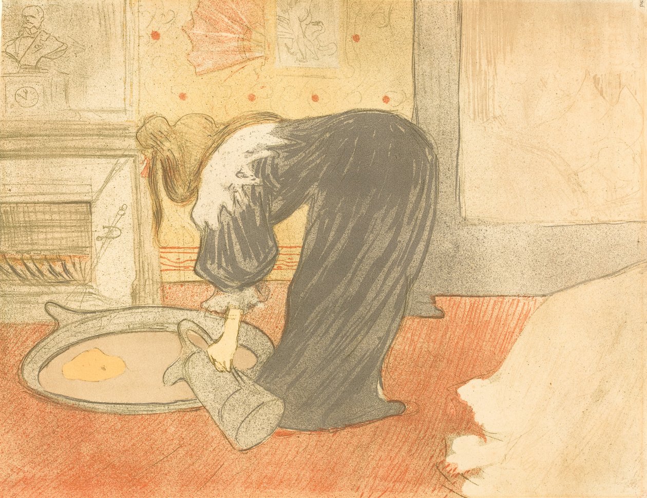 Kvinde ved badekarret Femme au tub, 1896. af Henri de Toulouse Lautrec