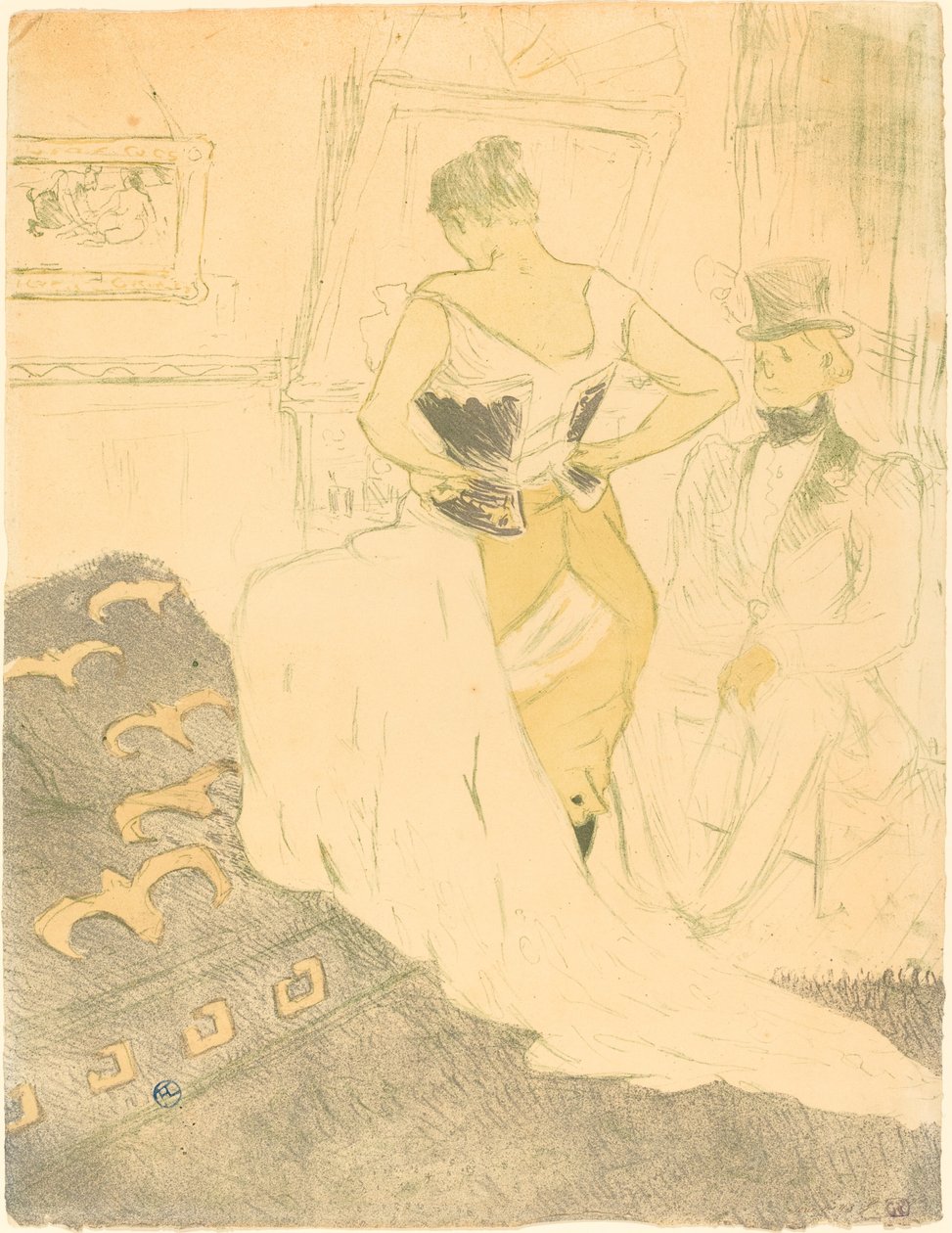 Kvinde i korset (Femme en korset) af Henri de Toulouse Lautrec