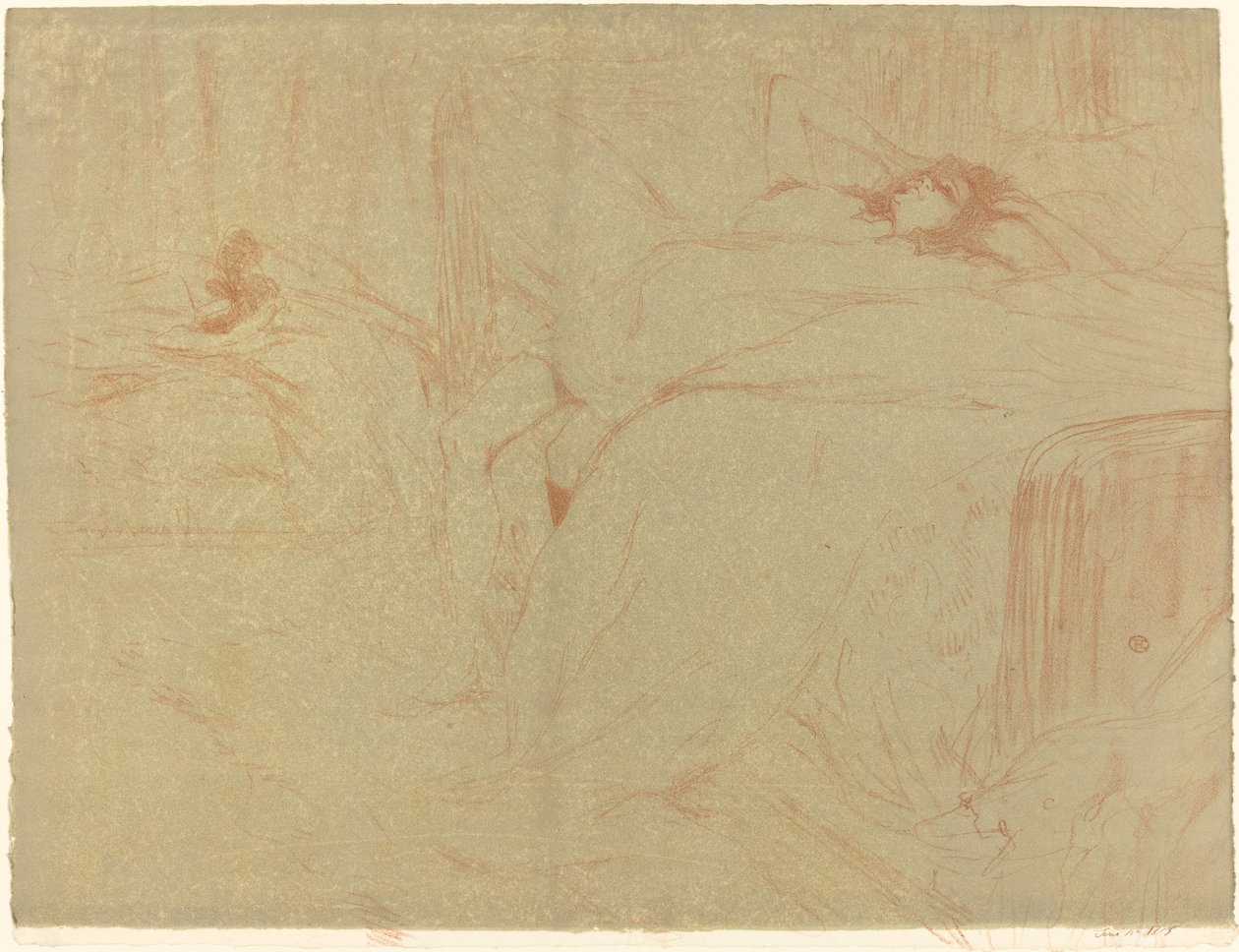 Kvinde på ryggen af Henri de Toulouse Lautrec