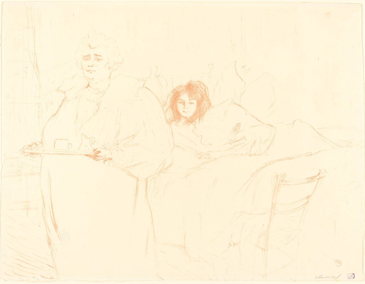 Kvinde med en bakke (Femme au plateau) af Henri de Toulouse Lautrec