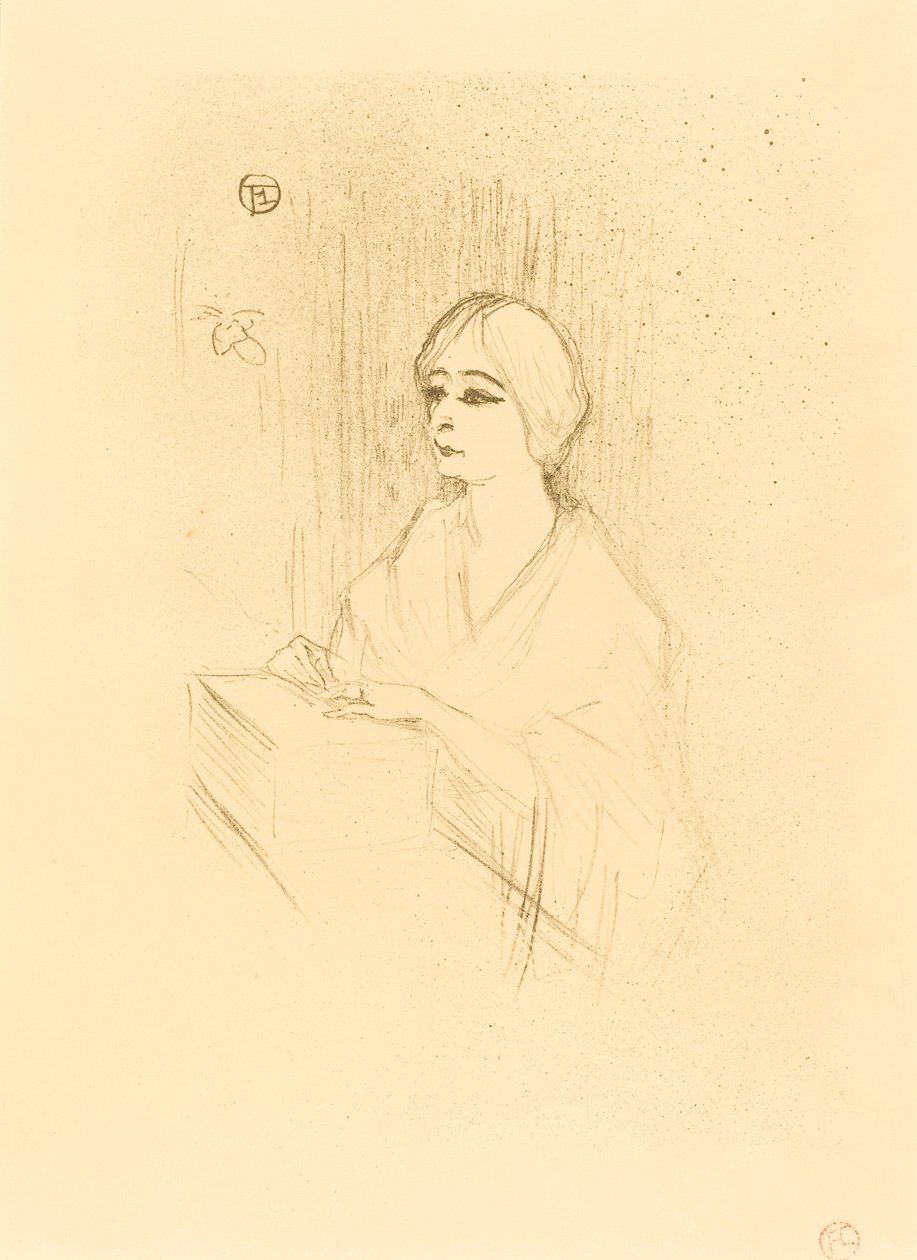 Yahne in His Box (Yahne dans sa loge) af Henri de Toulouse Lautrec