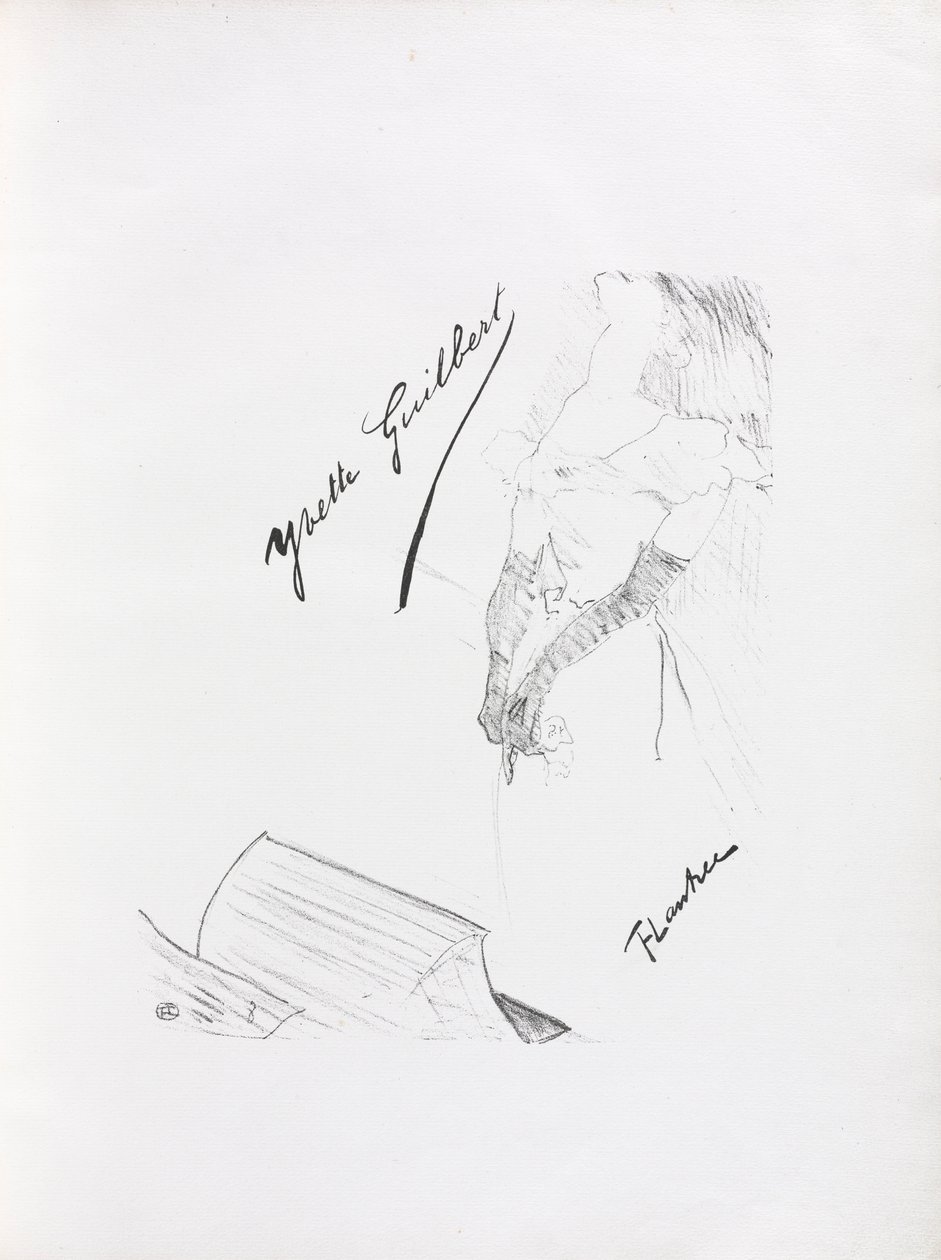Yvette Guilbert-engelsk serie: Frontispice, 1898. af Henri de Toulouse Lautrec