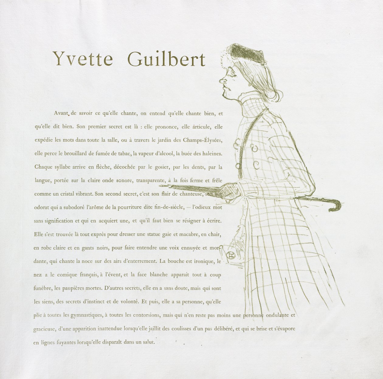 Yvette Guilbert-French Series: nr. 1 af Henri de Toulouse Lautrec