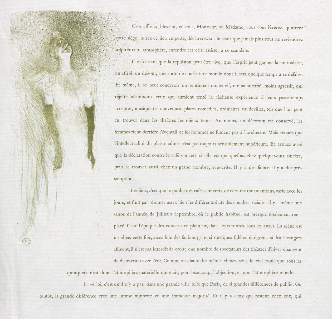 Yvette Guilbert-French Series: Nr. 3 af Henri de Toulouse Lautrec
