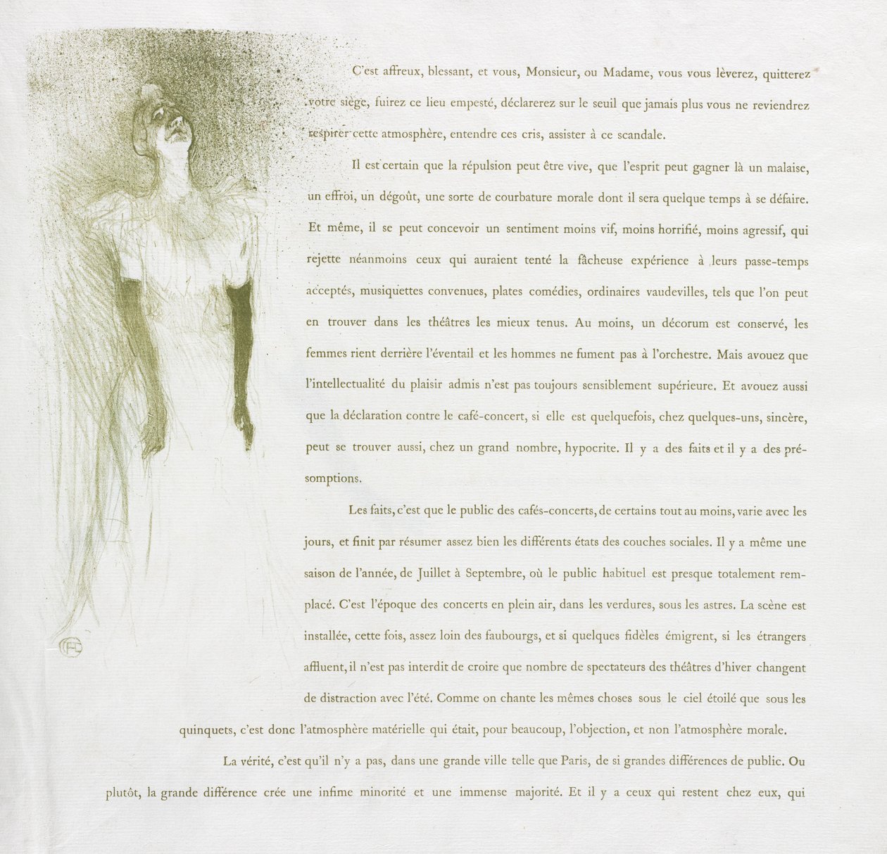 Yvette Guilbert-fransk serie: nr. 3, 1894. af Henri de Toulouse Lautrec