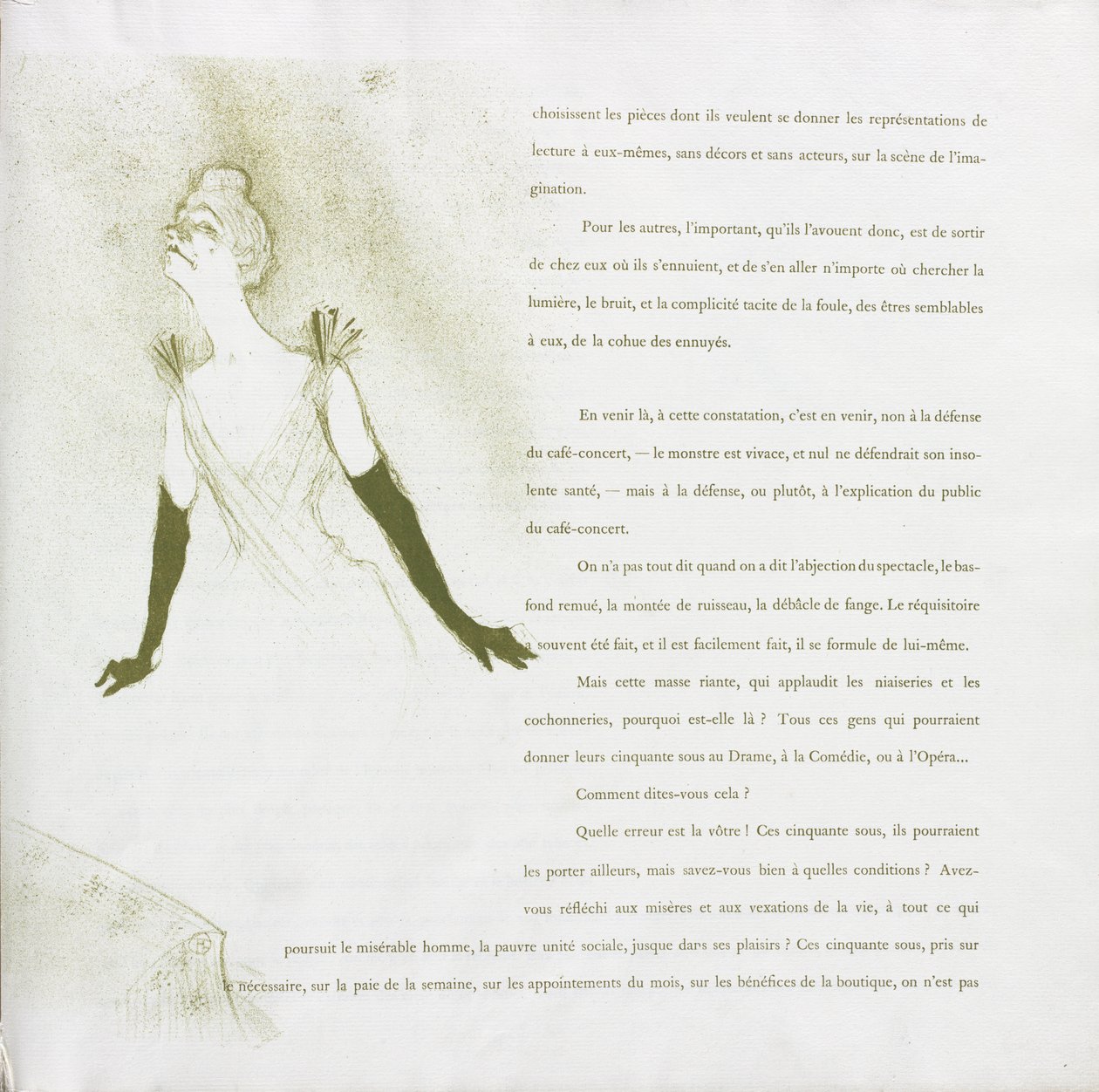 Yvette Guilbert-French Series: nr. 4 af Henri de Toulouse Lautrec