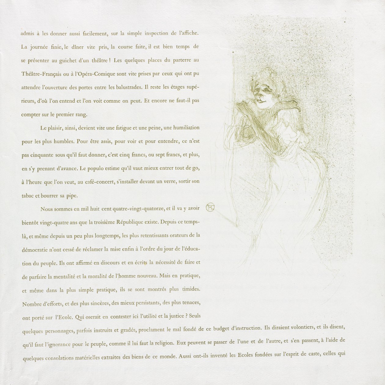 Yvette Guilbert-French Series: nr. 5 af Henri de Toulouse Lautrec