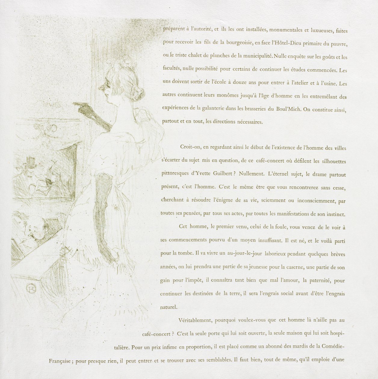 Yvette Guilbert-French Series: nr. 6 af Henri de Toulouse Lautrec