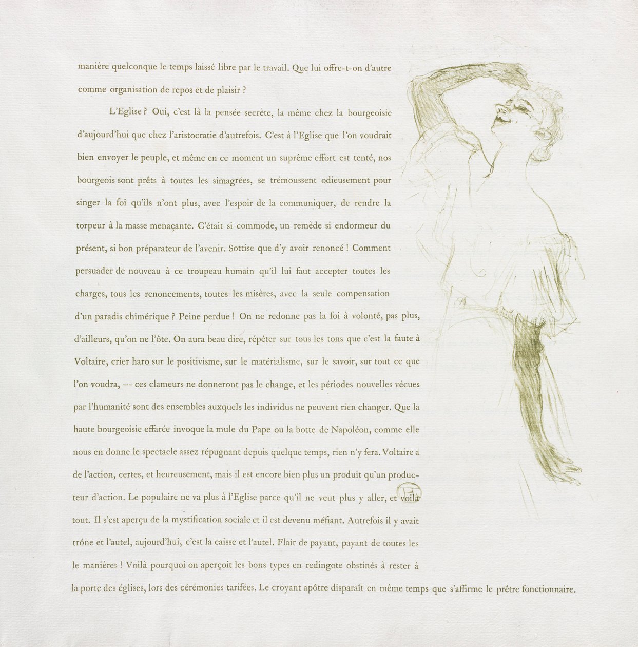 Yvette Guilbert-fransk serie: nr. 7, 1894. af Henri de Toulouse Lautrec